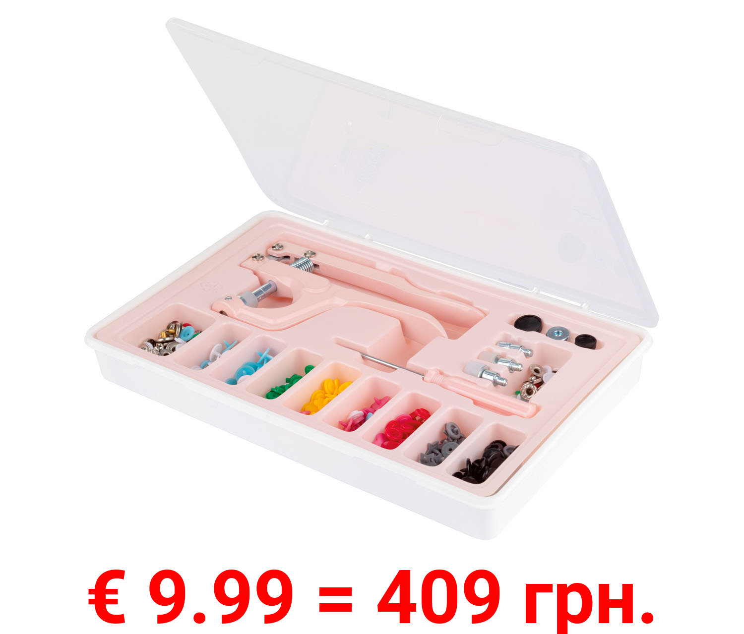 crelando® Druckknopfset mit Zange, 110-teilig