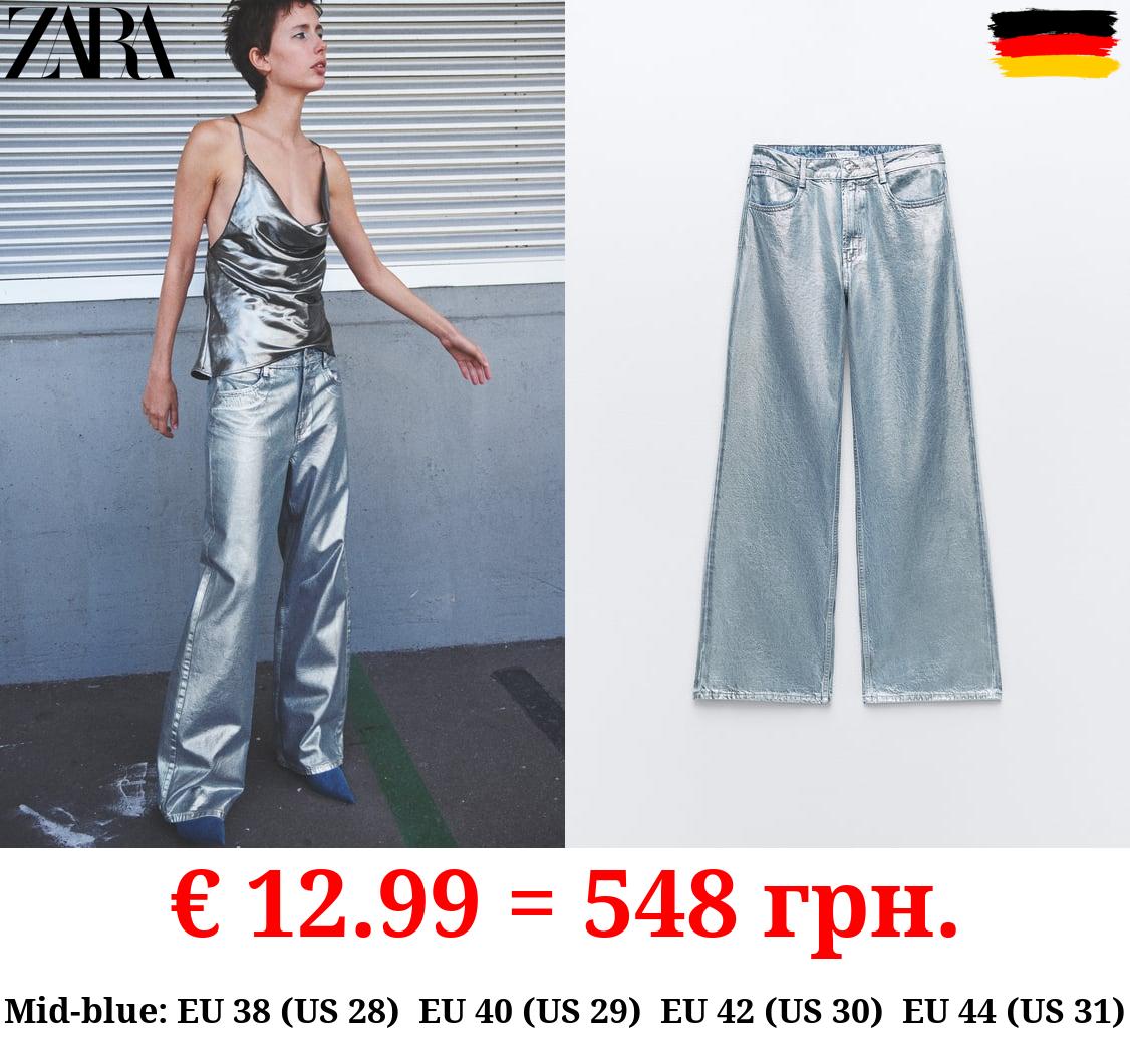 STRAIGHT MID-RISE METALLIC JEANS Z1975