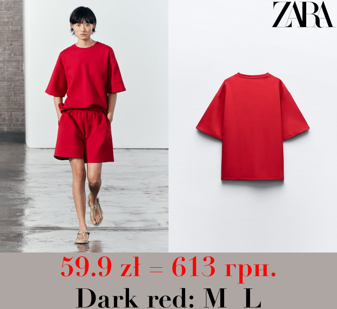 SHORT SLEEVE INTERLOCK SWEATSHIRT