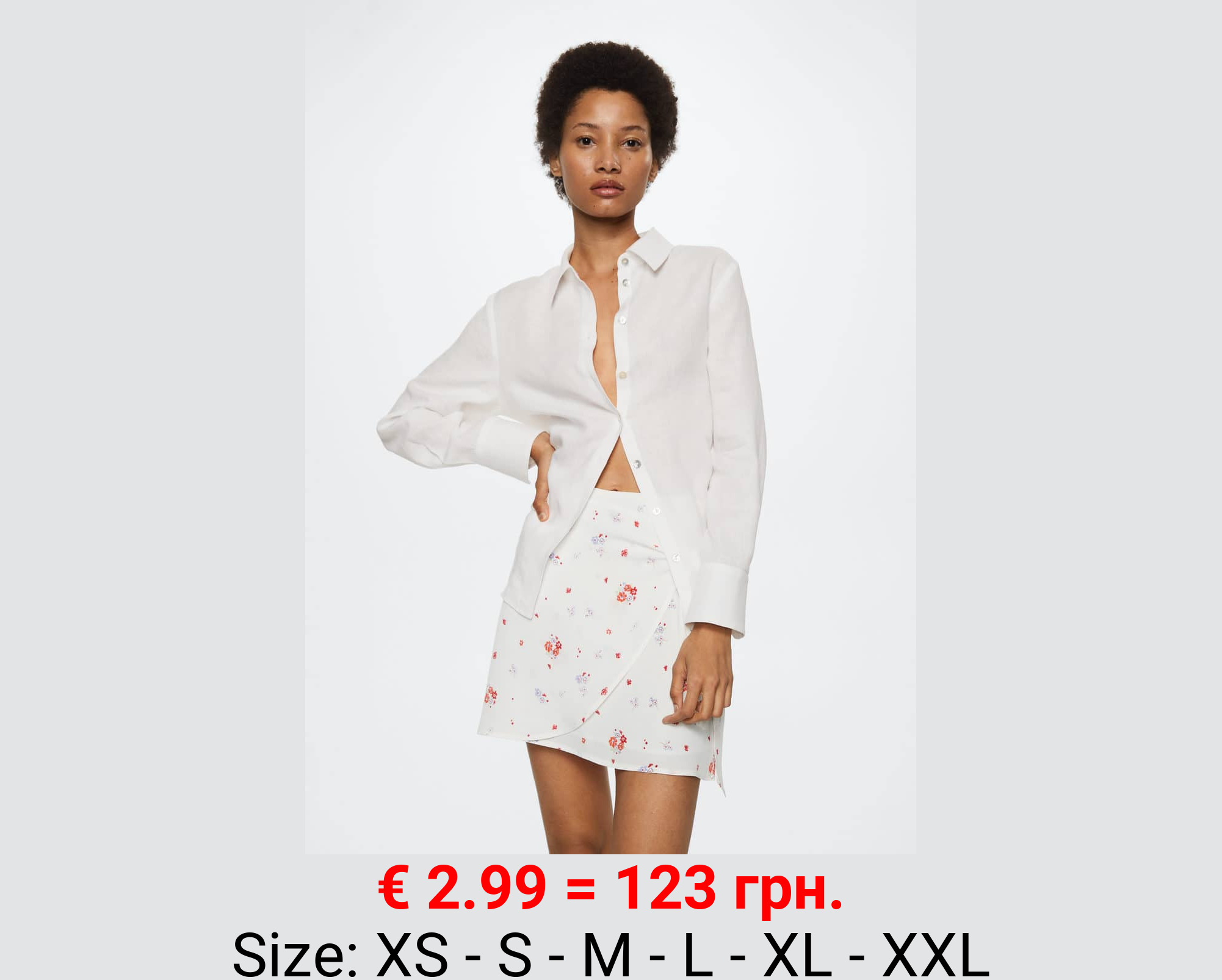 Falda cruzada estampada