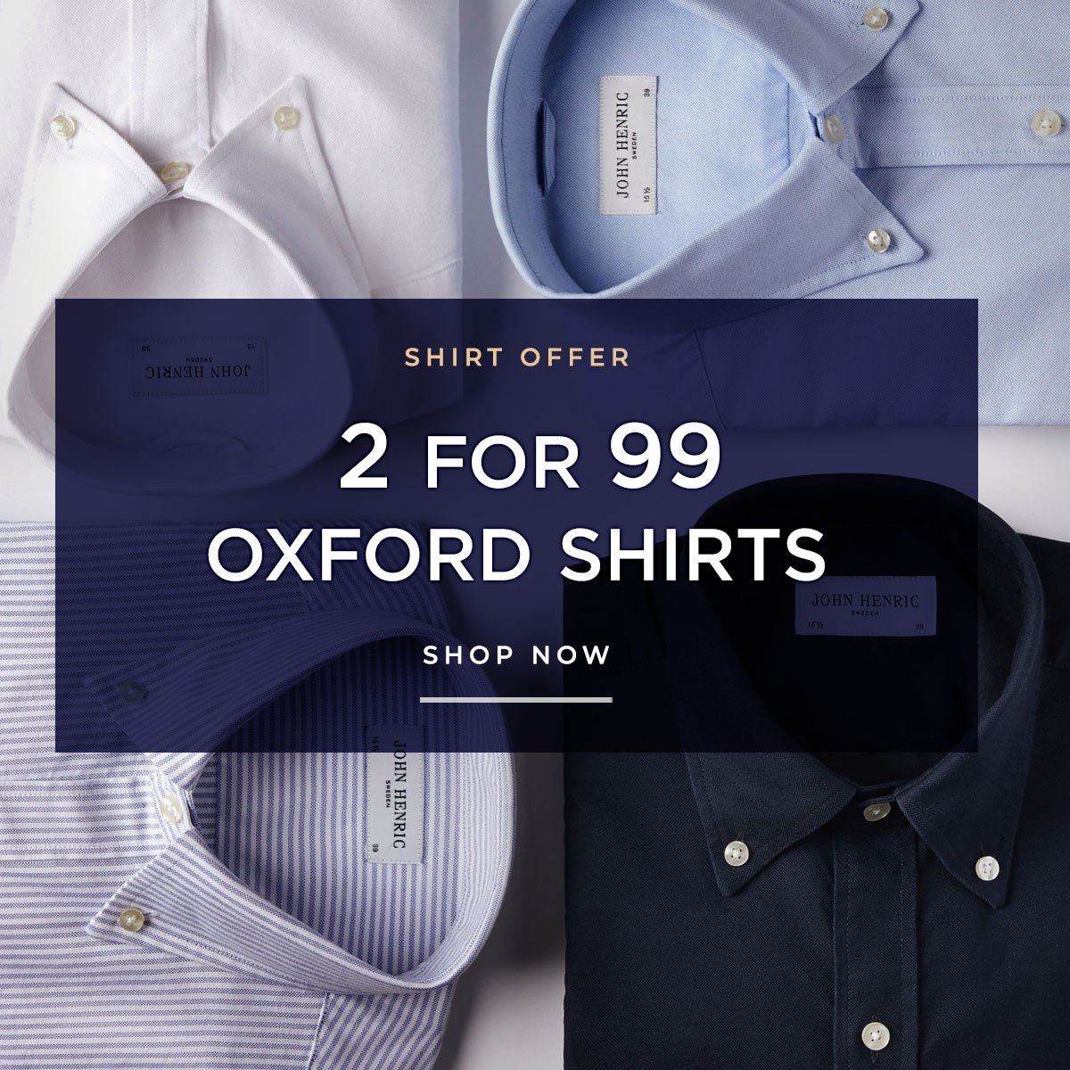 Unique offer. Мужские рубашки из ткани Оксфорд реклама.