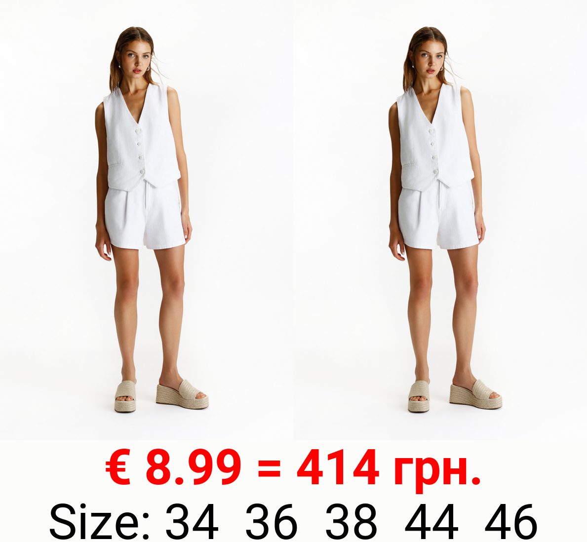 Lightweight denim shorts