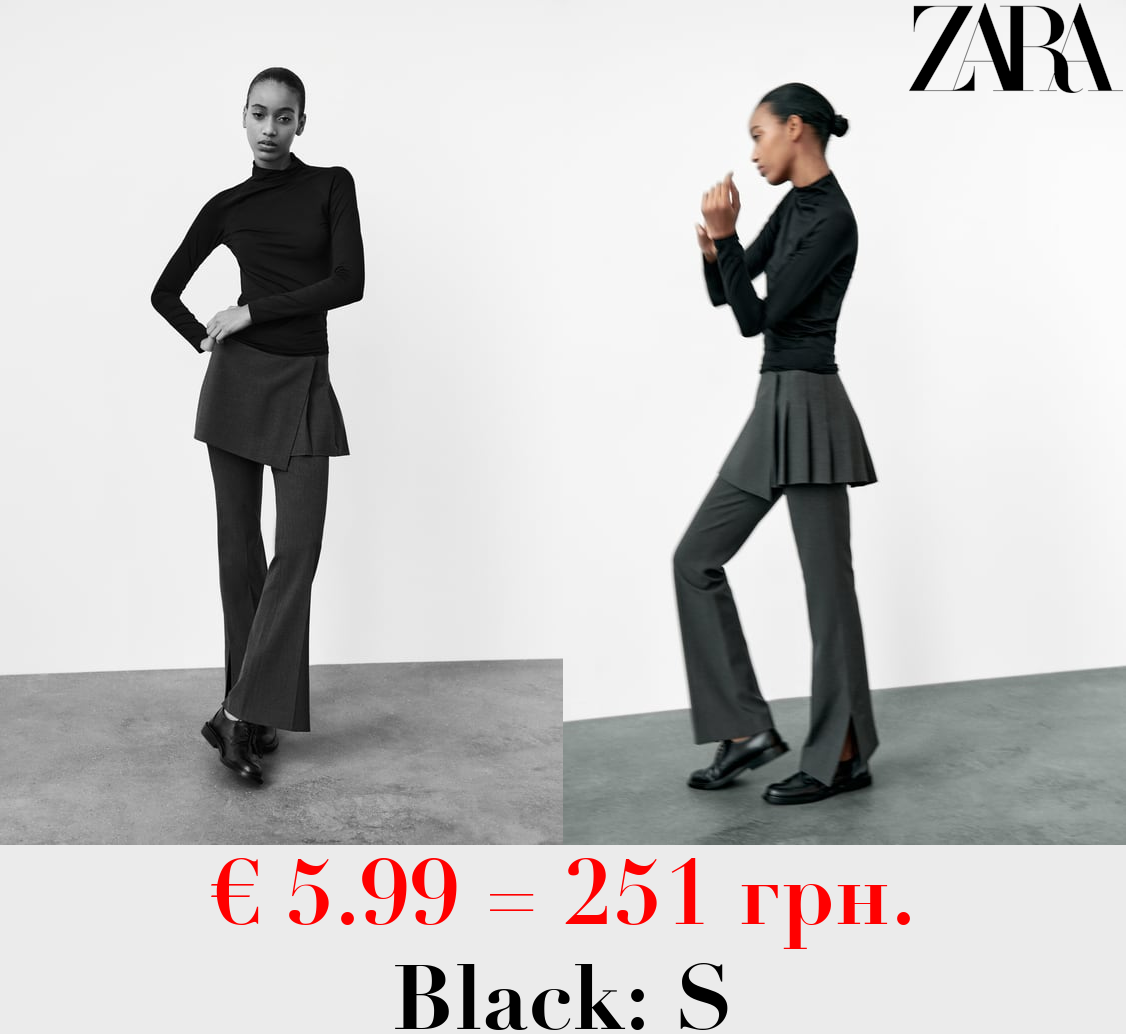 MERCERISED COTTON HIGH NECK TOP