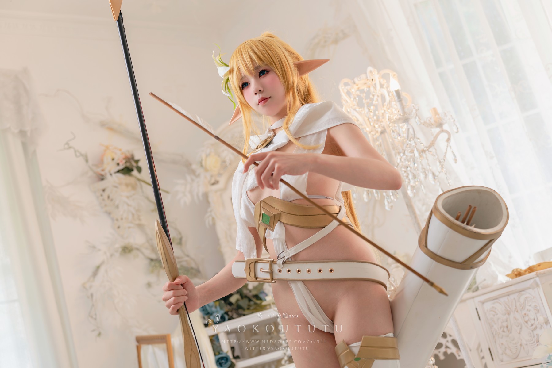 Cosplay 黏黏团子兔 六月订阅 『精灵 弓箭手』 广寒宫 2