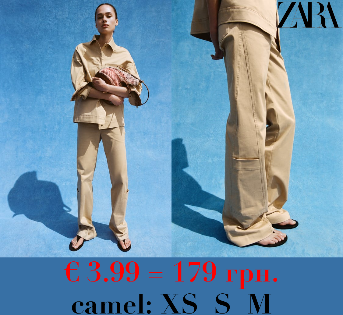 STRAIGHT-LEG TROUSERS WITH LOW POCKETS