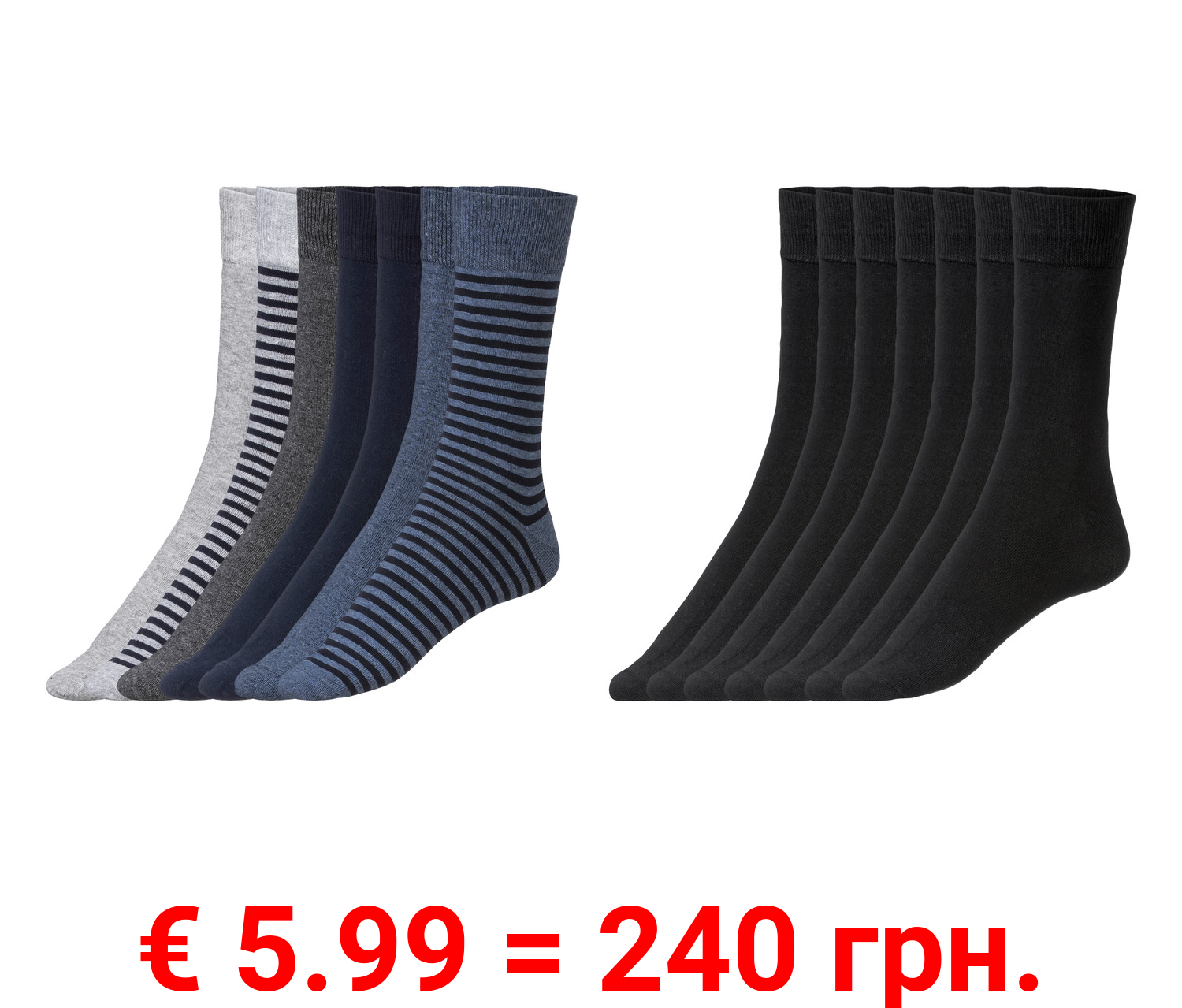 LIVERGY® Herren Socken, 7 Paar, hoher Baumwollanteil