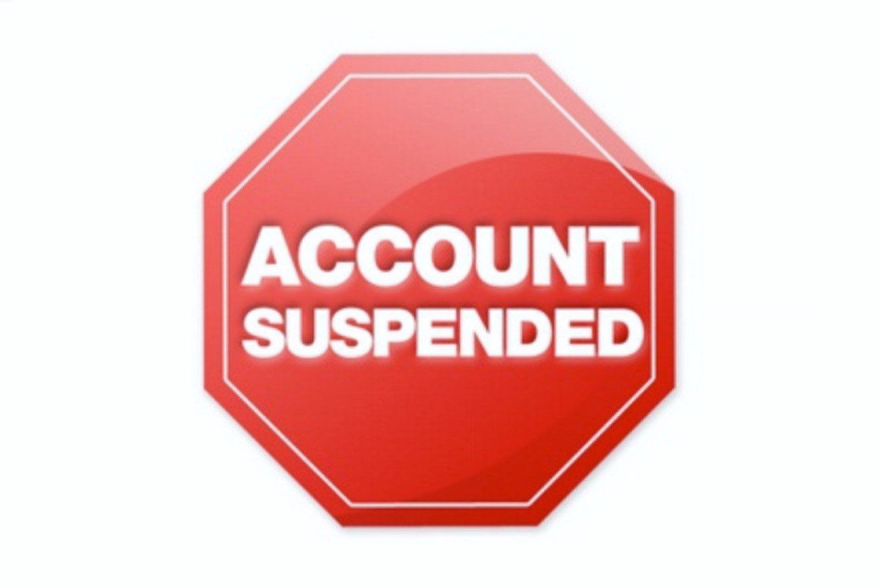 Здесь рассмотрены. Account suspended. Account is blocked иконка. Block account. Account suspended logo.