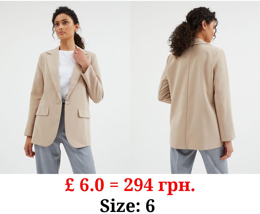 Tan Button Up Blazer