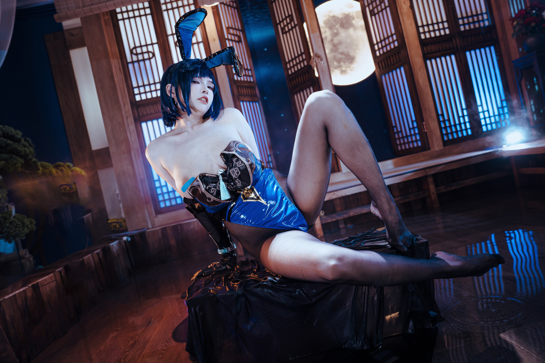 Cosplay 夏小秋秋秋 夜兰 兔女郎 Set.01 46