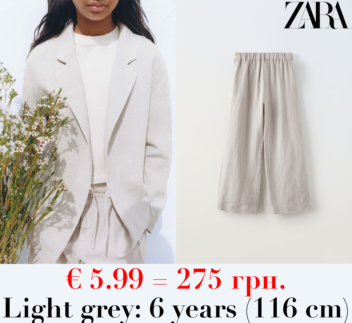 DARTED LINEN TROUSERS