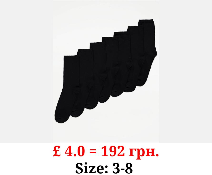 Black Ankle Socks 7 Pack