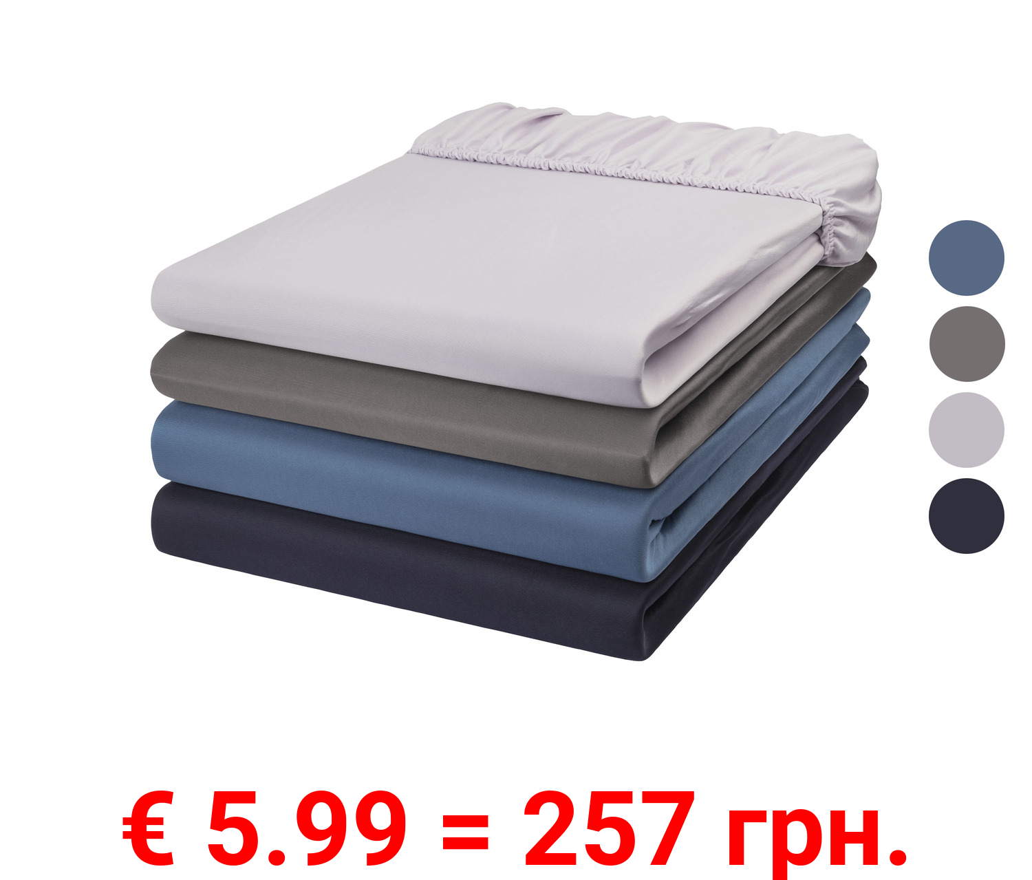 LIVARNO home Mikrofaser-Jersey-Spannbettlaken, 90-100 x 200 cm