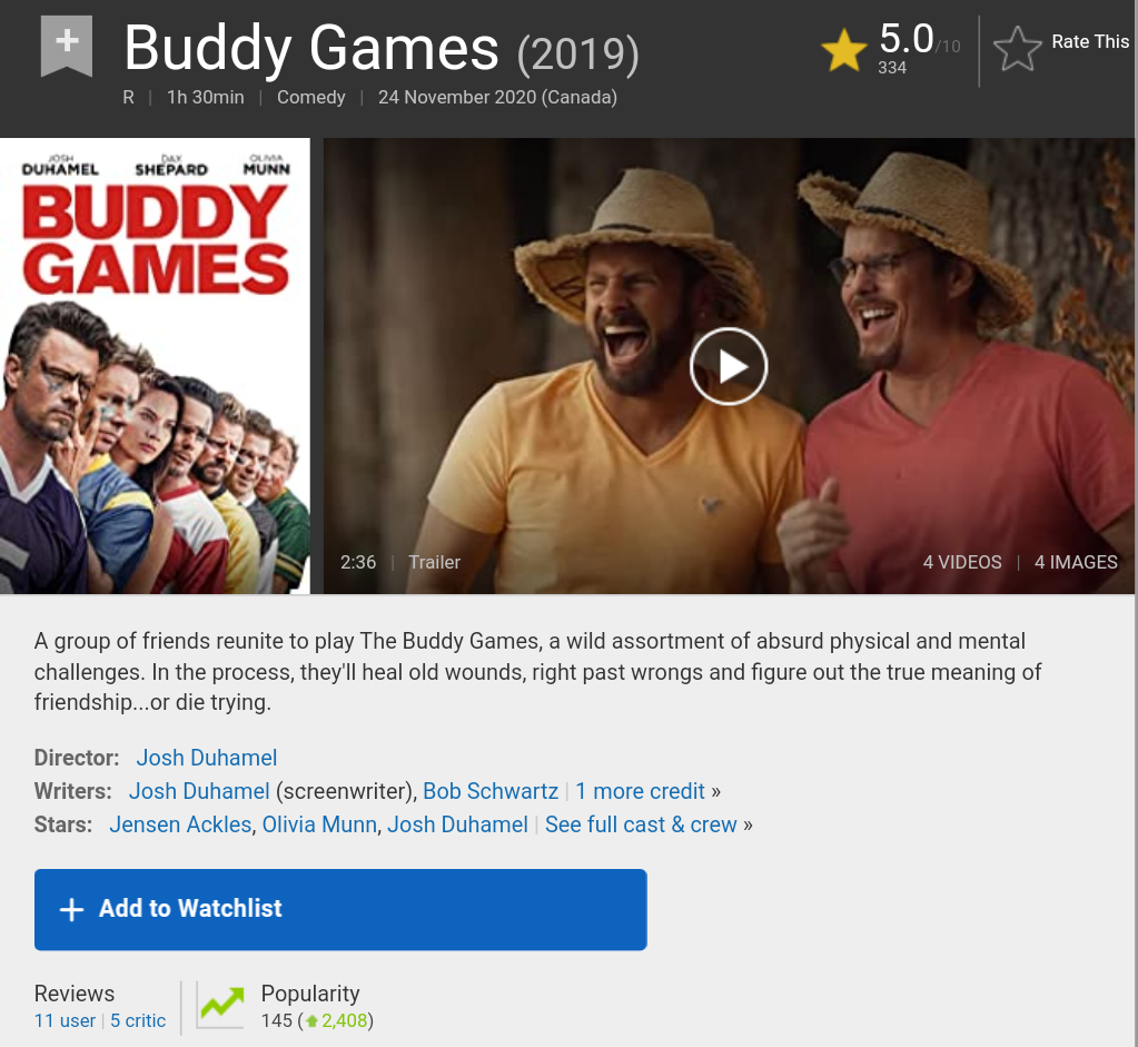 Buddy Games (2019) - IMDb