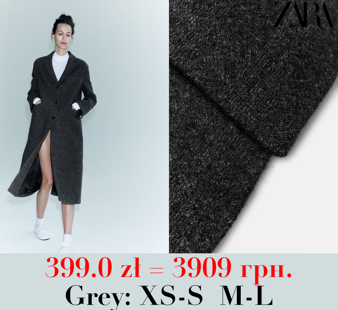 ZW COLLECTION 100% WOOL COAT