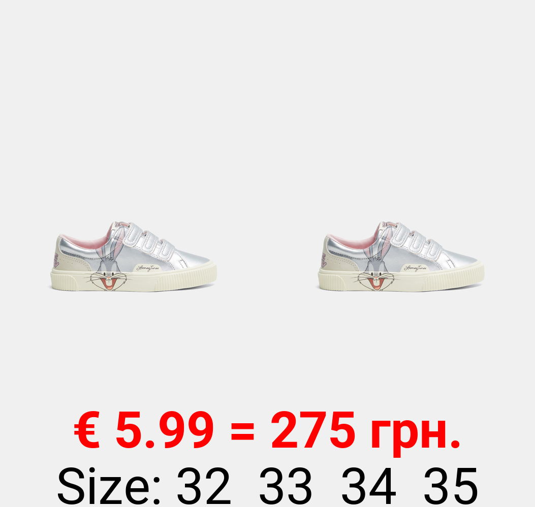 BUGS BUNNY © &™ WARNER BROS metallic sneakers