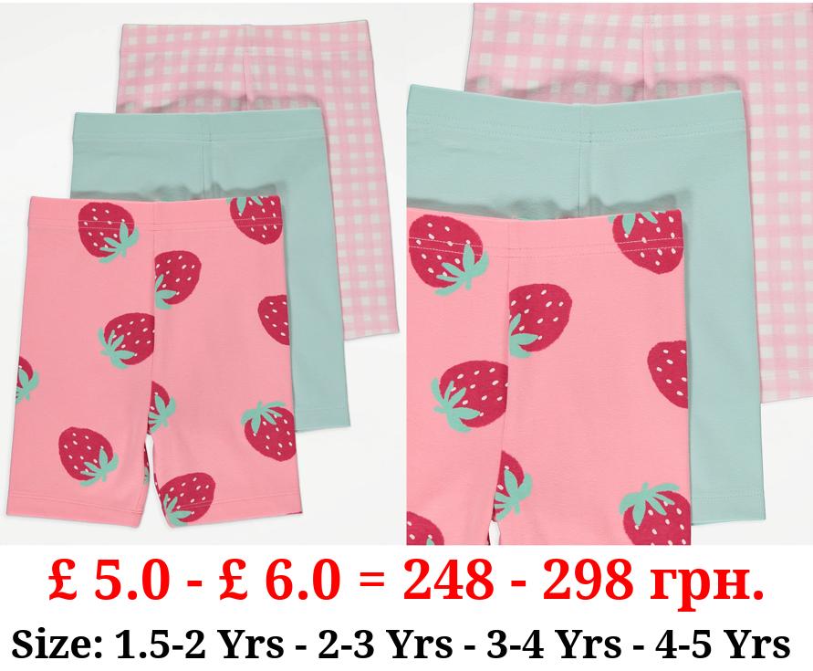 Strawberry Cycling Shorts 3 Pack