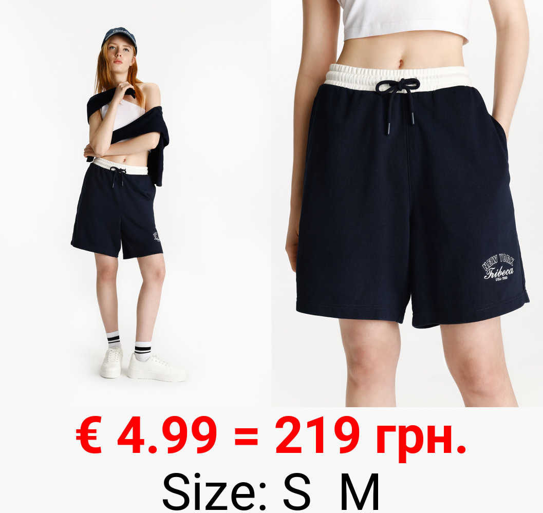 Plush bermuda shorts