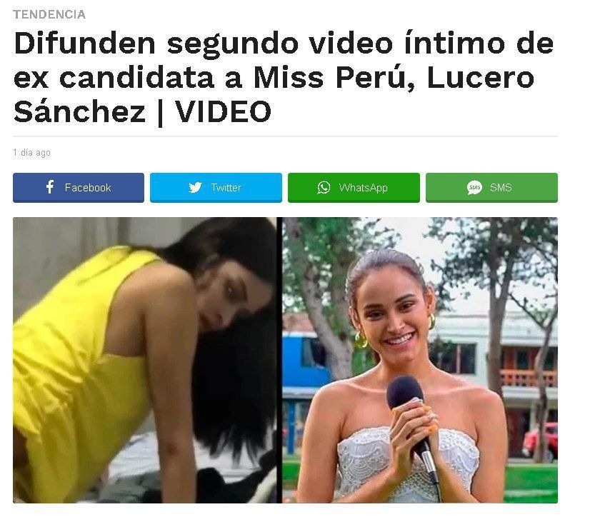 Video ex candiata Miss Perú Lucero Sánchez