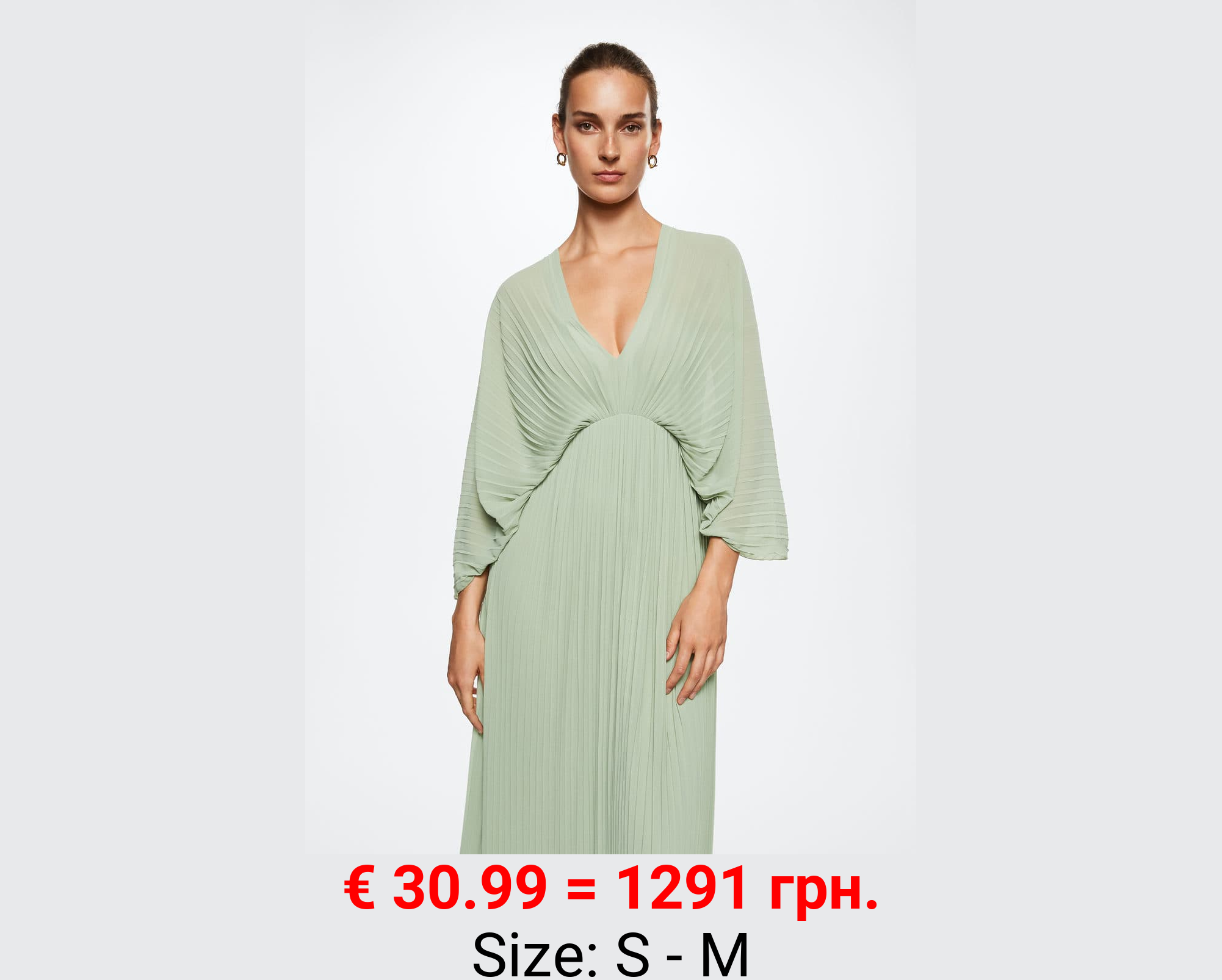 Vestido fluido plisado