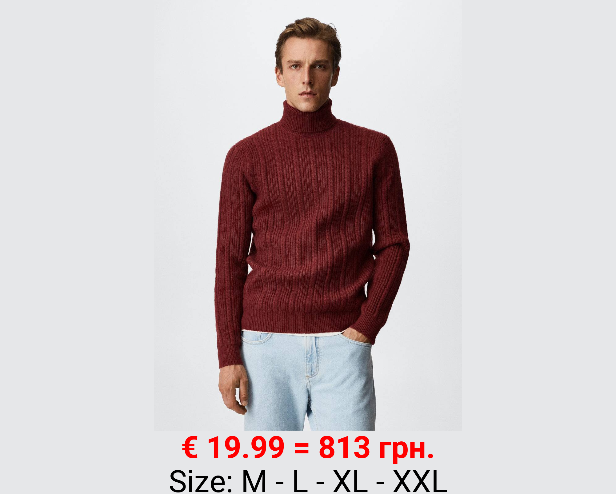 Jersey cuello alto estructura