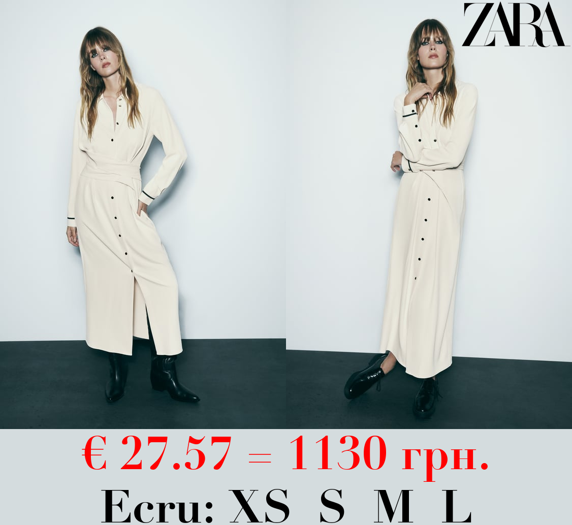 SHIRT DRESS WITH BELT