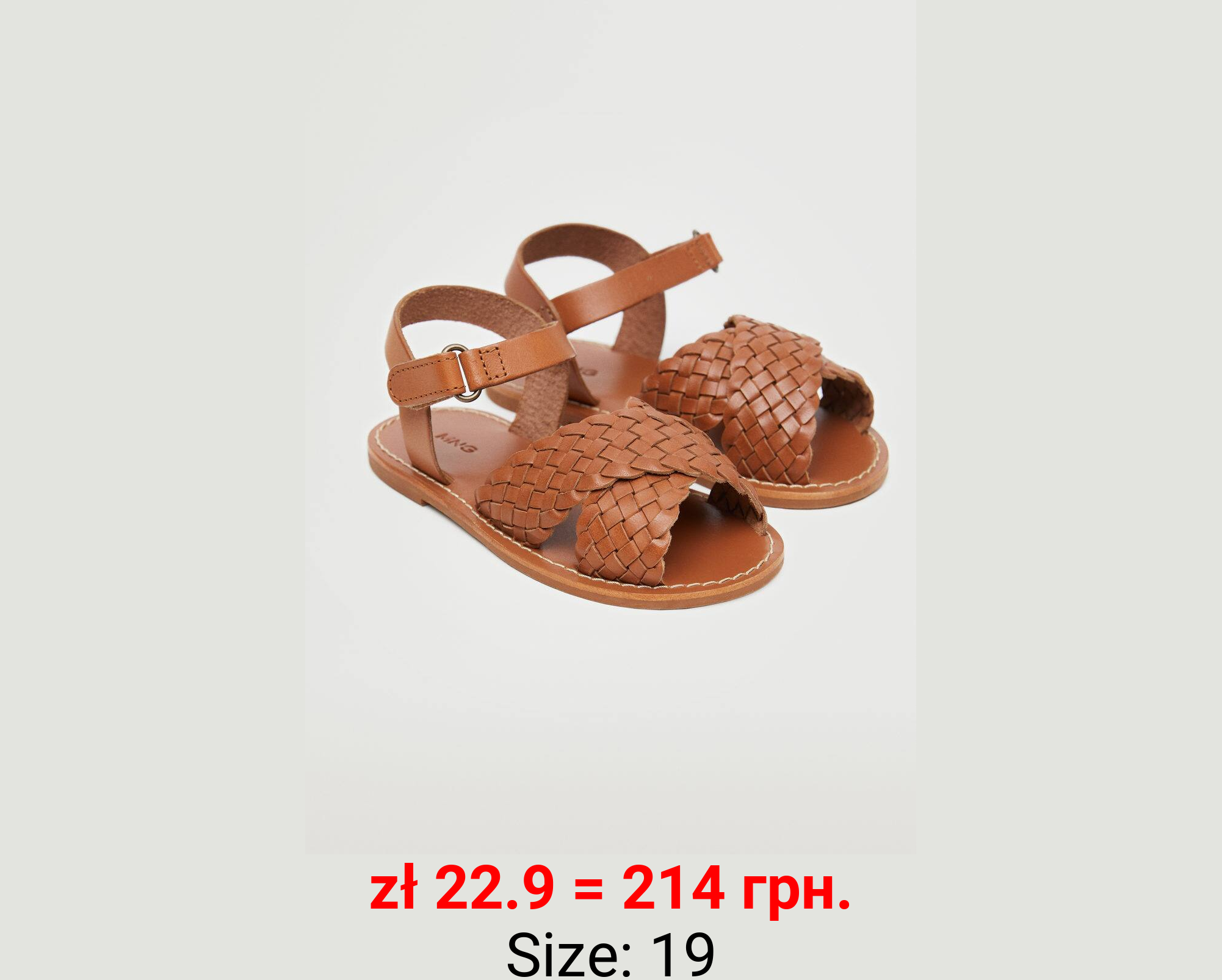 Sandalia trenzada piel