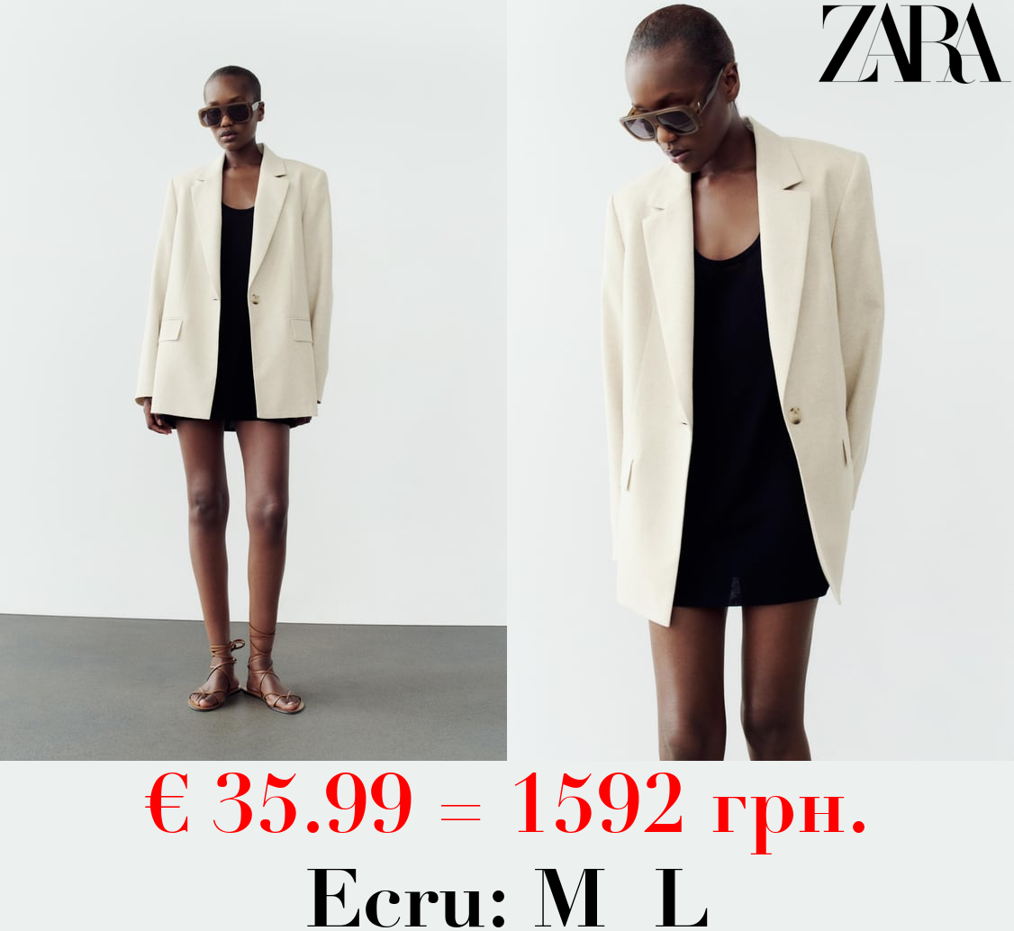 OVERSIZE TWILL BLAZER