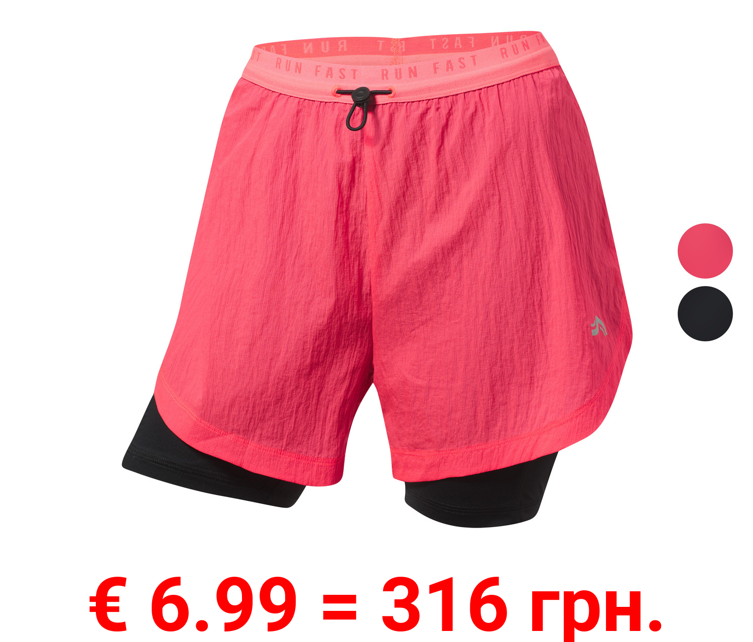 CRIVIT Damen Funktionsshorts mit Innenhose
