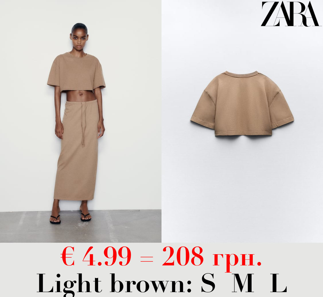 FADED-EFFECT CROP TOP