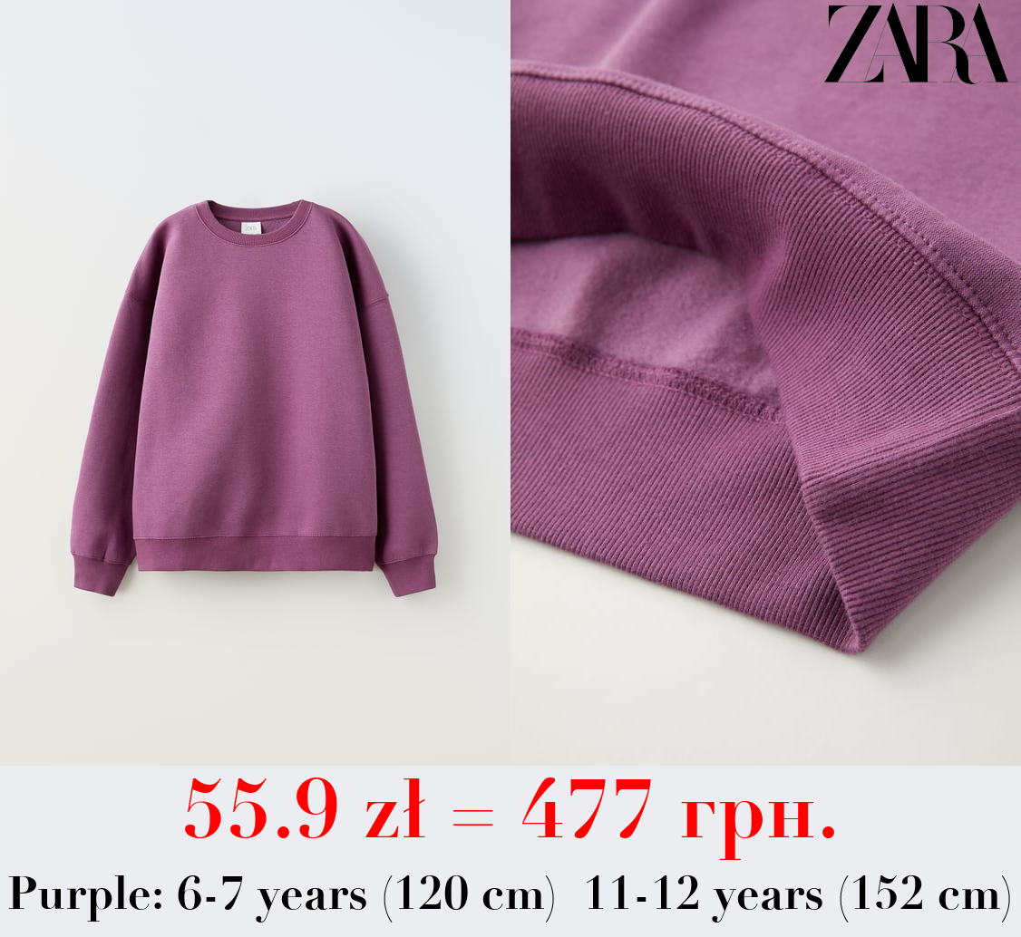 BASIC PLAIN SWEATSHIRT