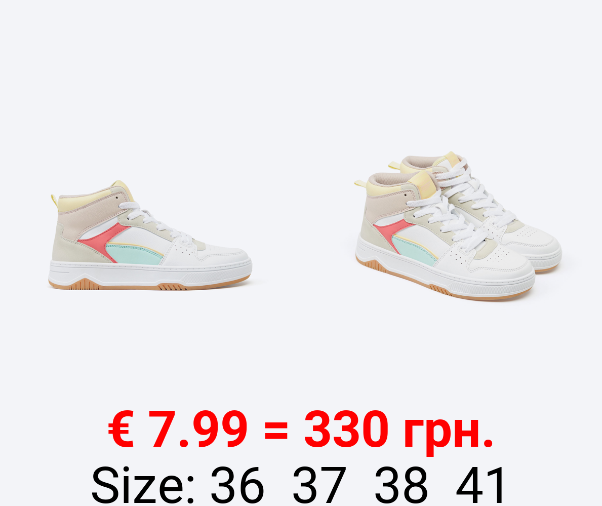 High-top street-style sneakers