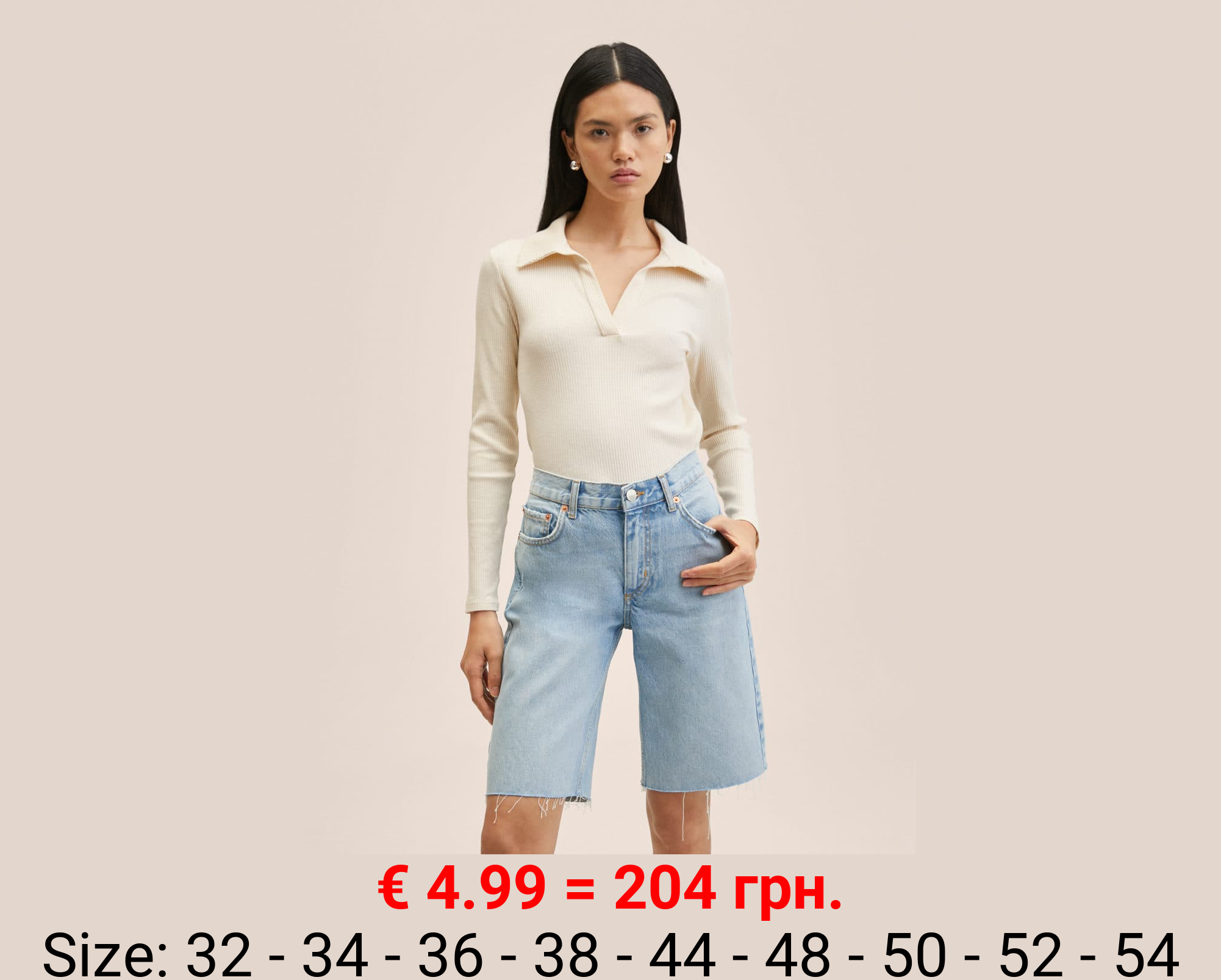 Bermudas vaqueras bajo deshilachado