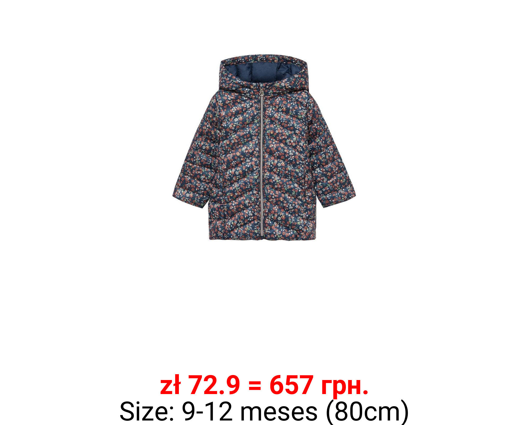 Anorak acolchado estampado floral