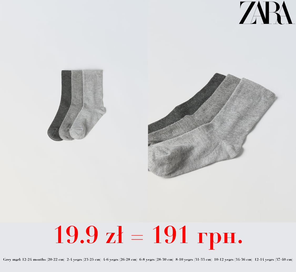 THREE-PACK OF BASIC SHORT SOCKS