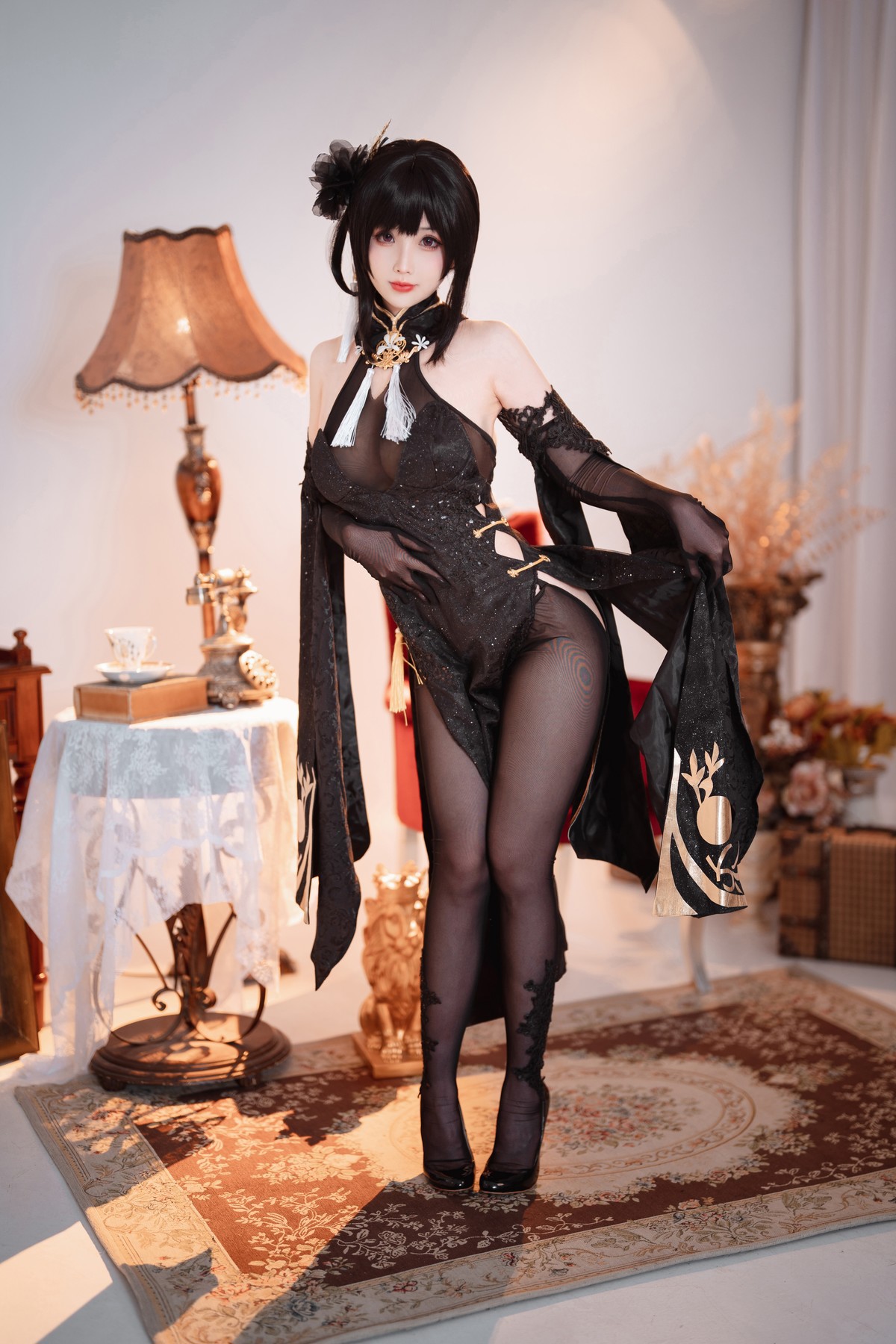 Rioko凉凉子 Cosplay 黑白镇海双人 12