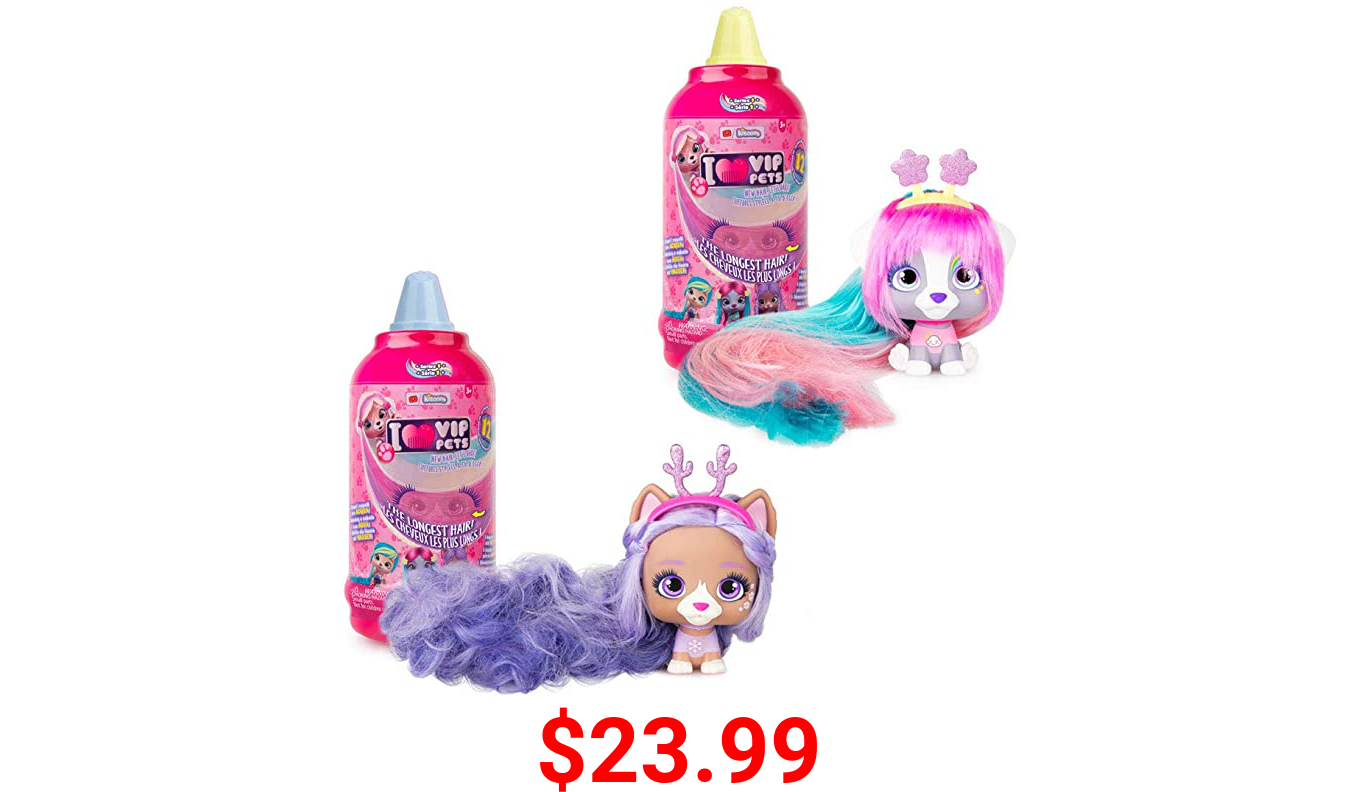 IMC Toys VIP Pets - Surprise Hair Reveal Doll - Series 1 Mousse Bottle - 2 Pack