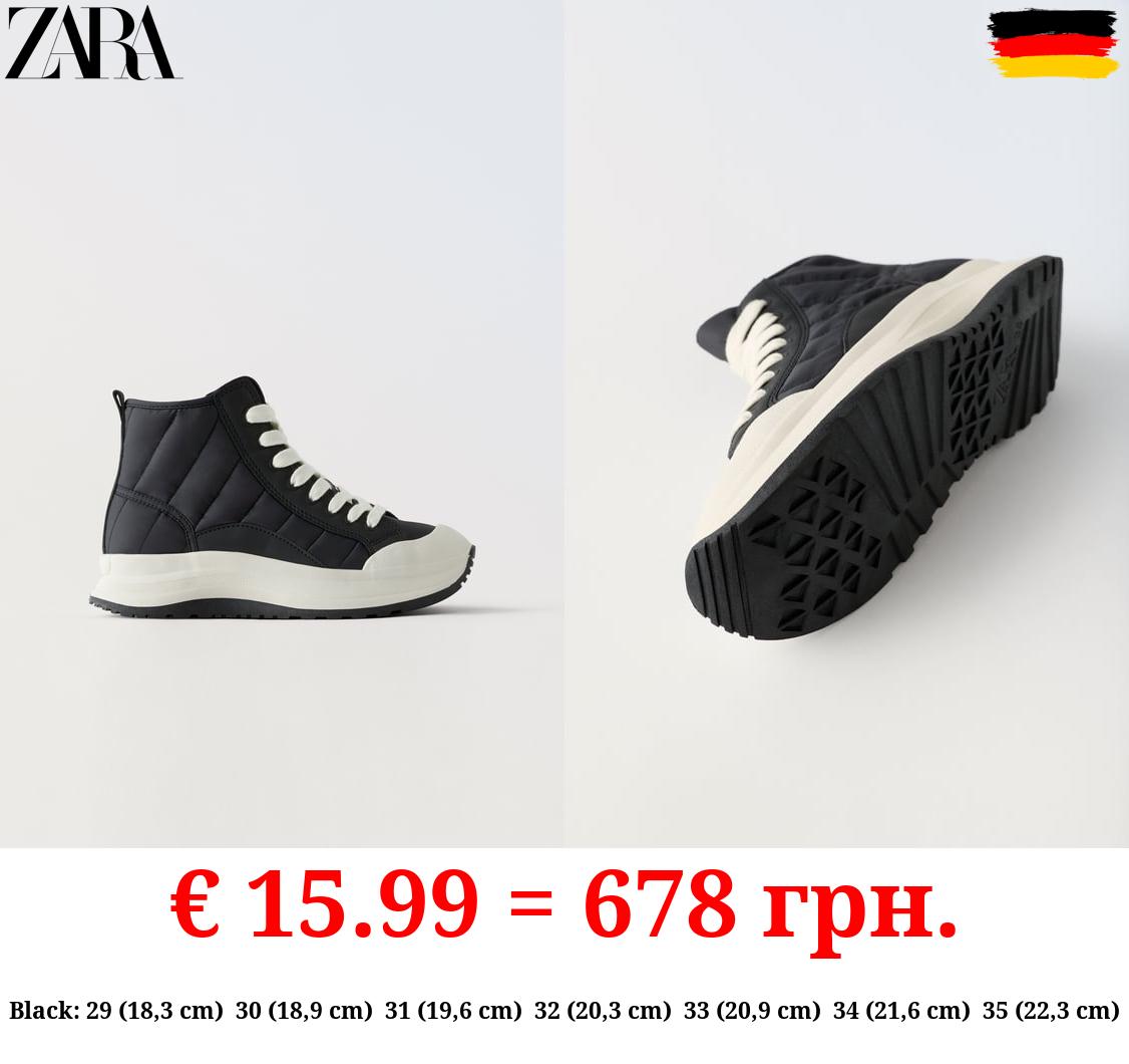 QUILTED HIGH-TOP SNEAKERS