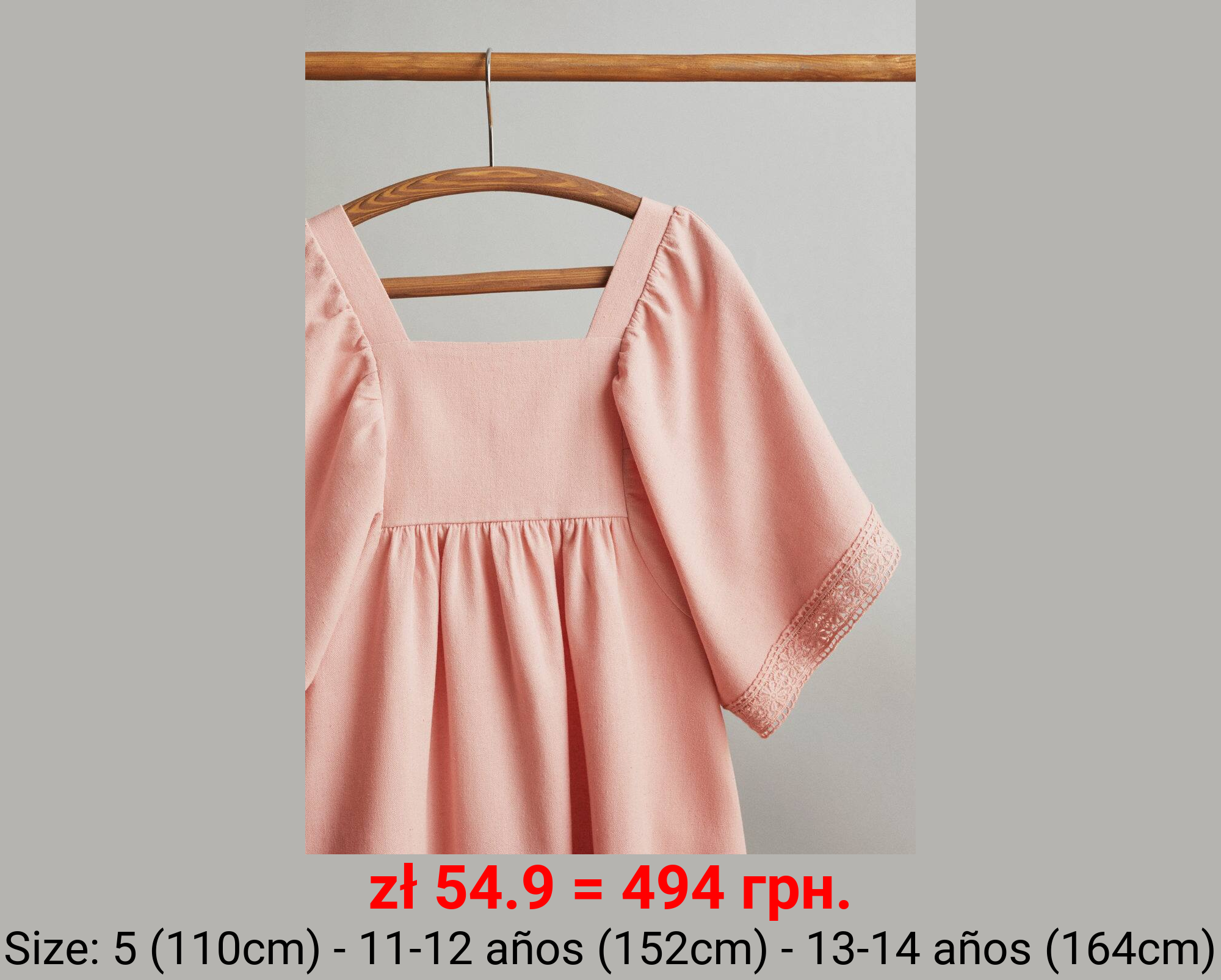 Vestido lino detalles calados