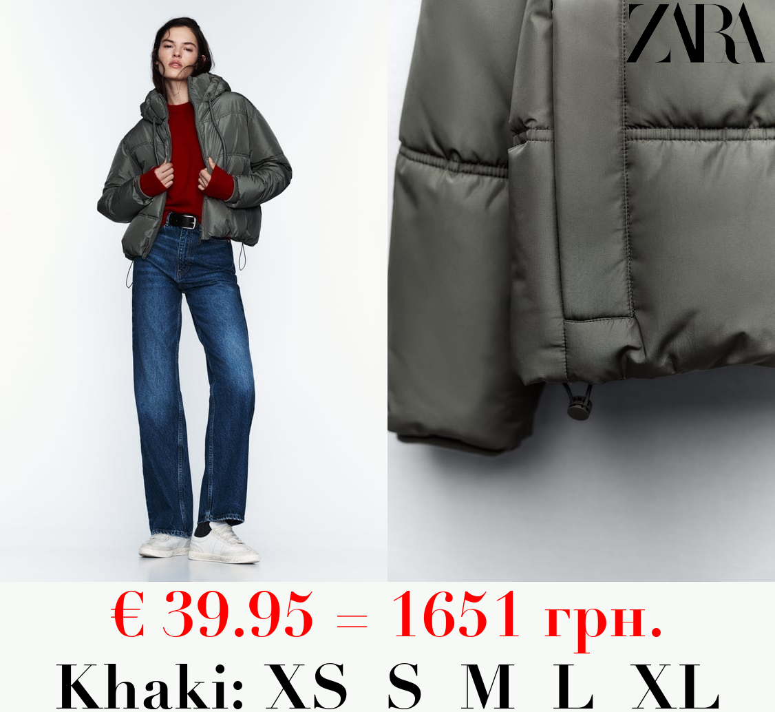 WATER AND WIND PROTECTION CROPPED PUFFER ANORAK