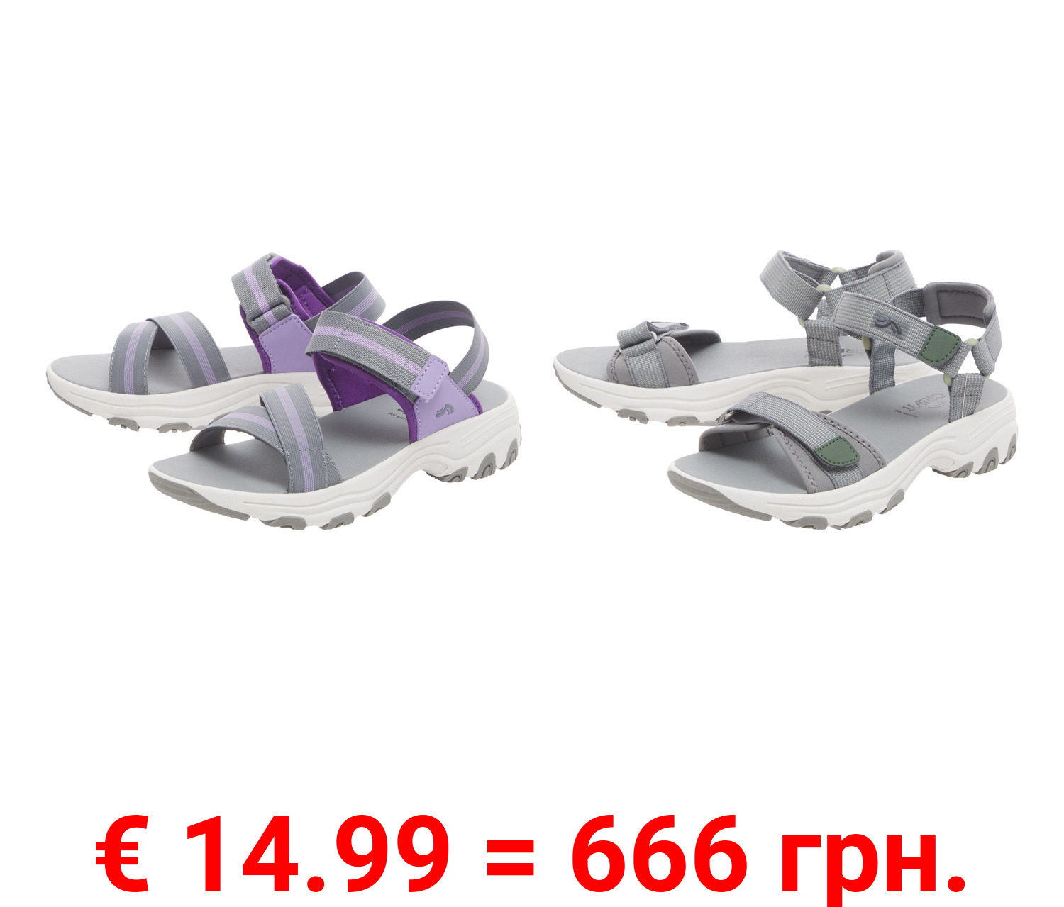 CRIVIT Damen Trekking-Sandalen, robust und leicht