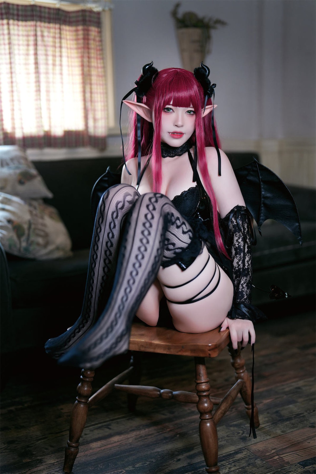 Cosplay 半半子Banbanko 小恶魔利兹 32