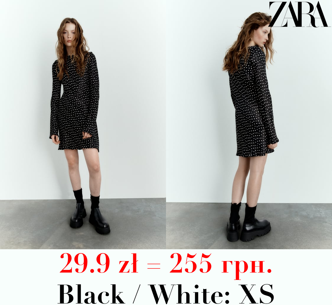 POLKA DOT SATIN DRESS