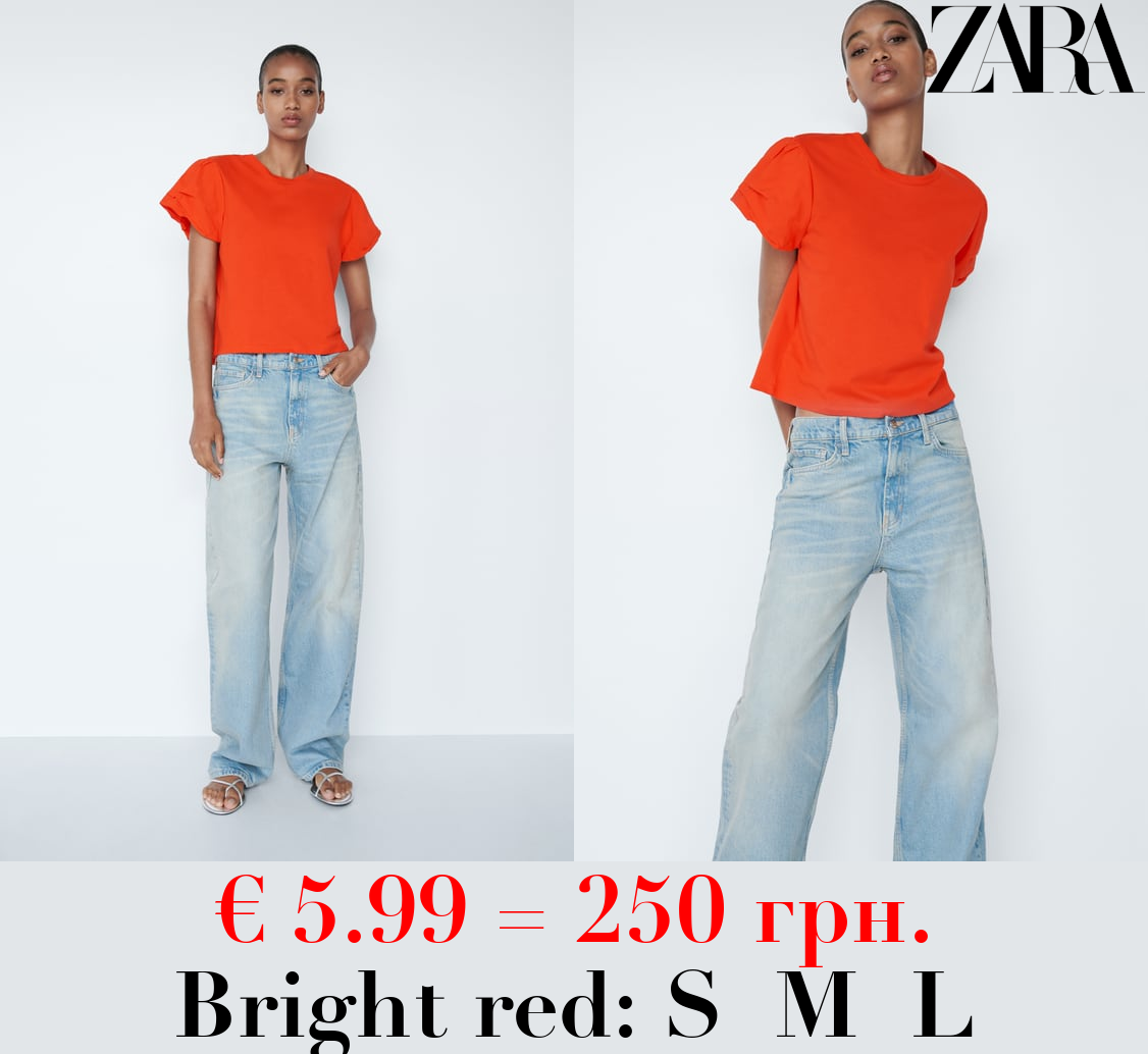 POPLIN SLEEVE T-SHIRT