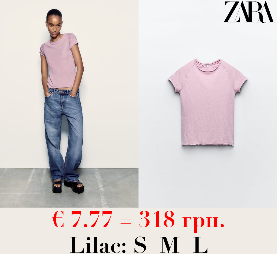 VINTAGE-EFFECT T-SHIRT WITH SEAMS