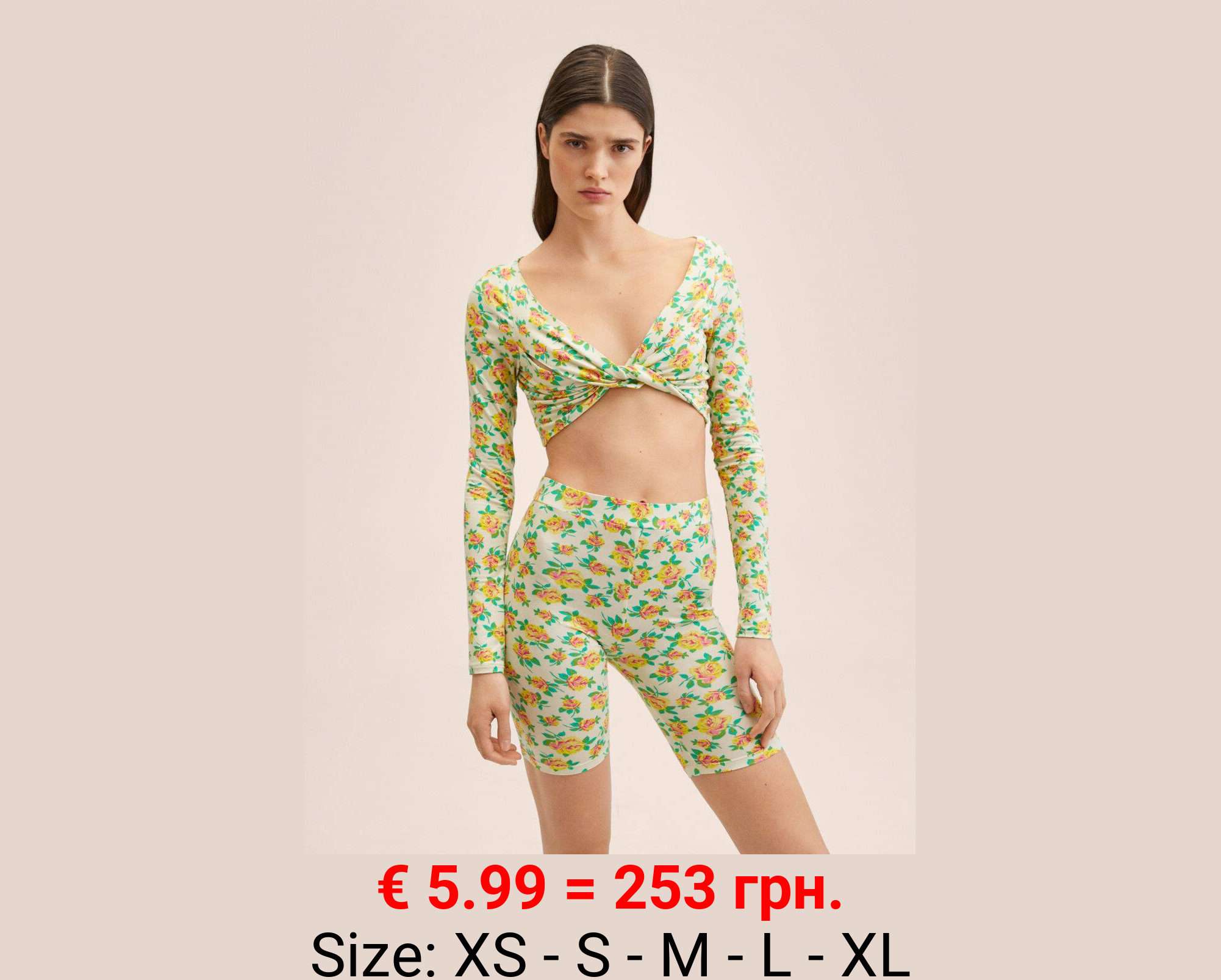 Camiseta crop estampado