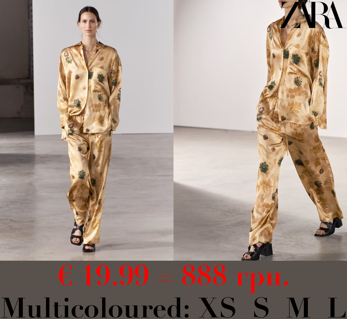 ZW COLLECTION 100% PRINTED SILK TROUSERS