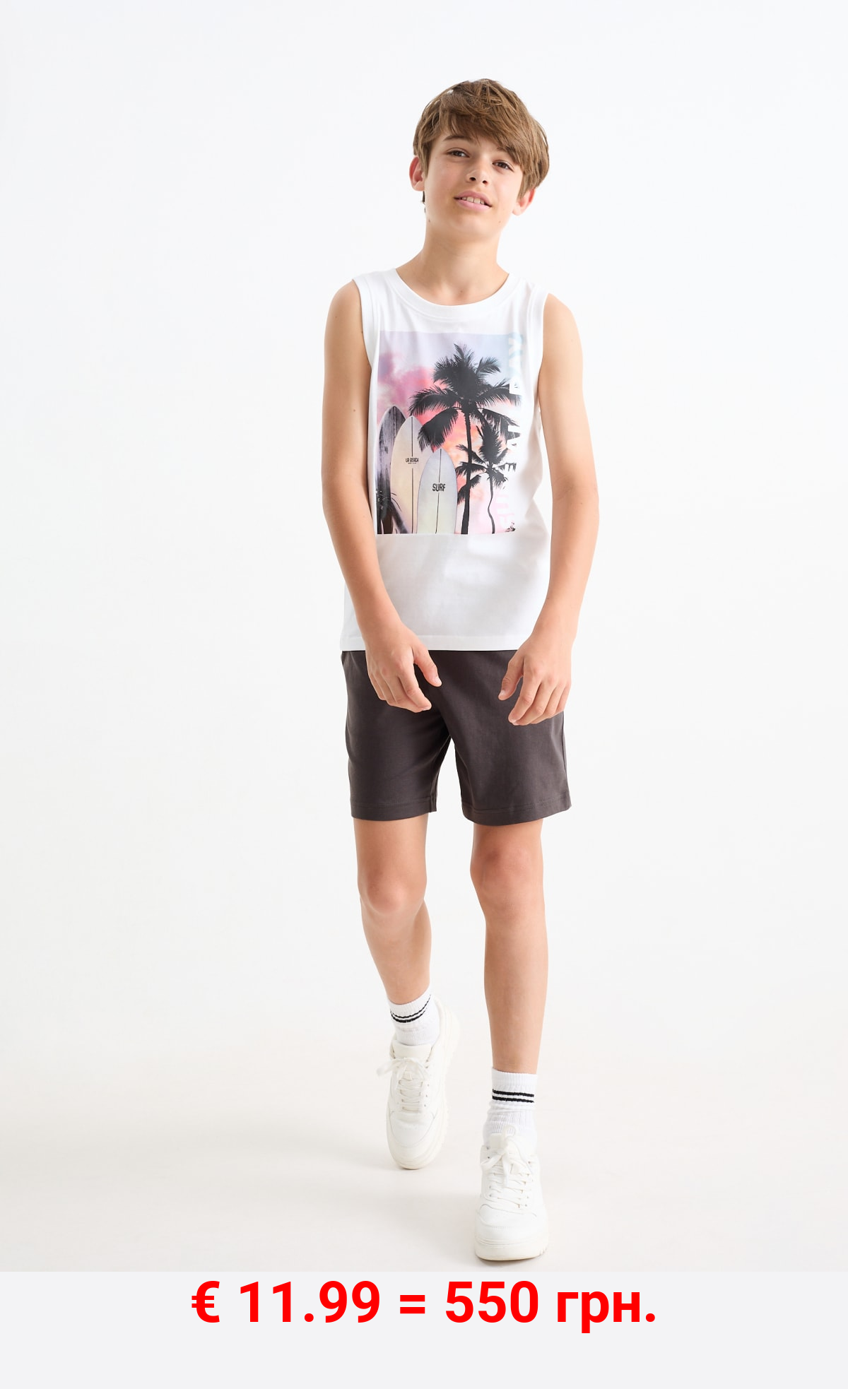 Surfer und Palme - Set - Top und Shorts - 2 teilig