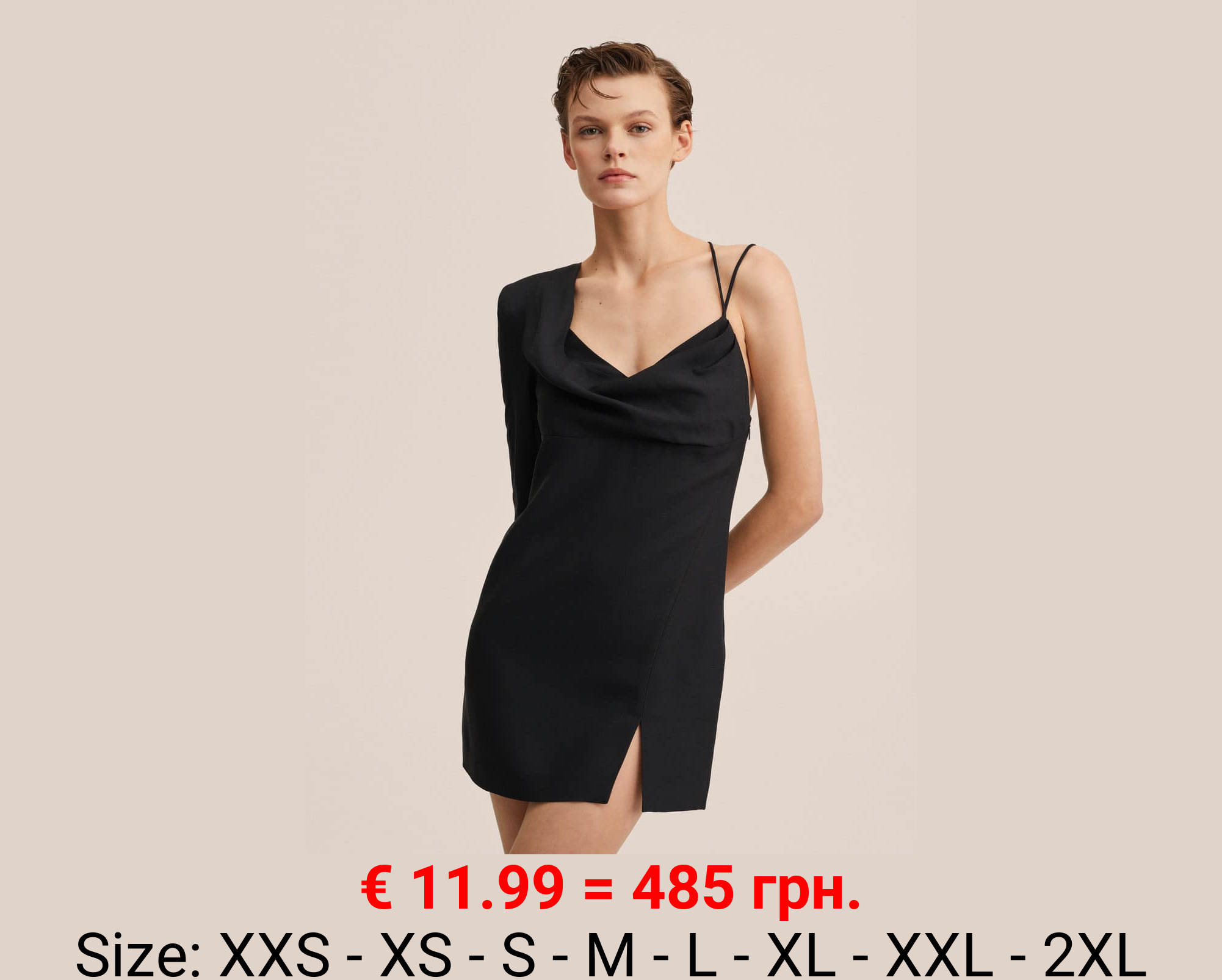 Vestido escote asimétrico