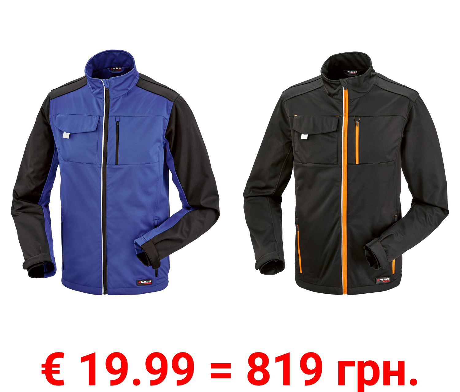 PARKSIDE PERFORMANCE® Herren Softshell-Arbeitsjacke, mit verlängerter Rückseite