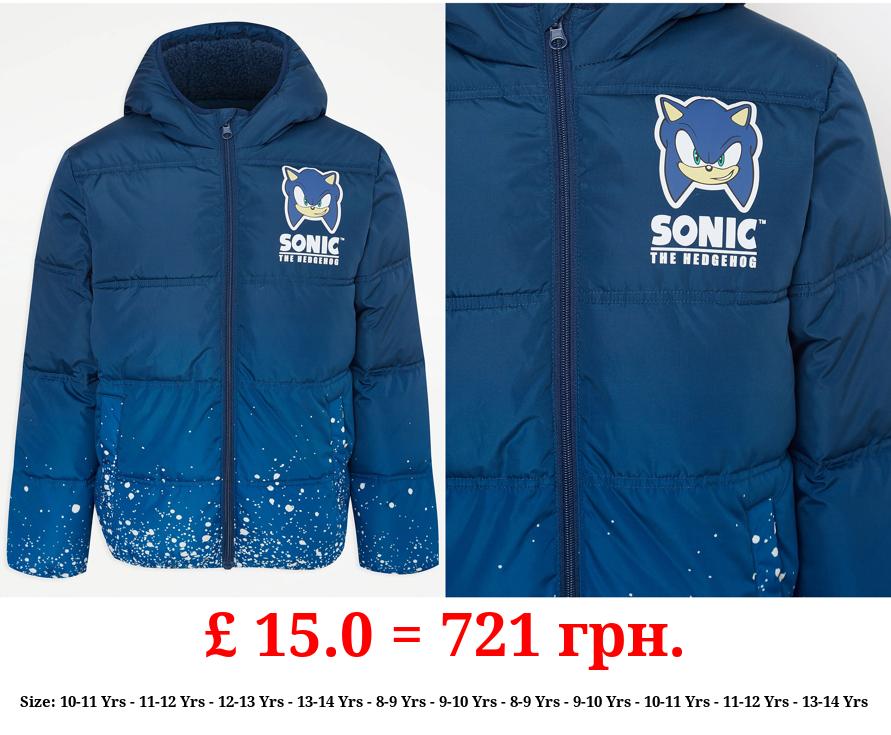 Sonic The Hedgehog Navy Padded Coat